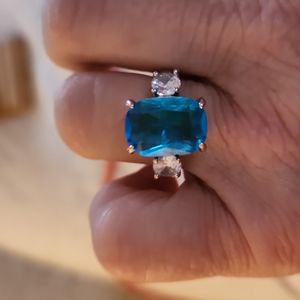 Blue Sapphire silver ring